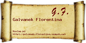Galvanek Florentina névjegykártya